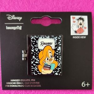 Loungefly Roxanne Hinged Enamel Pin - Black, Orange & Teal